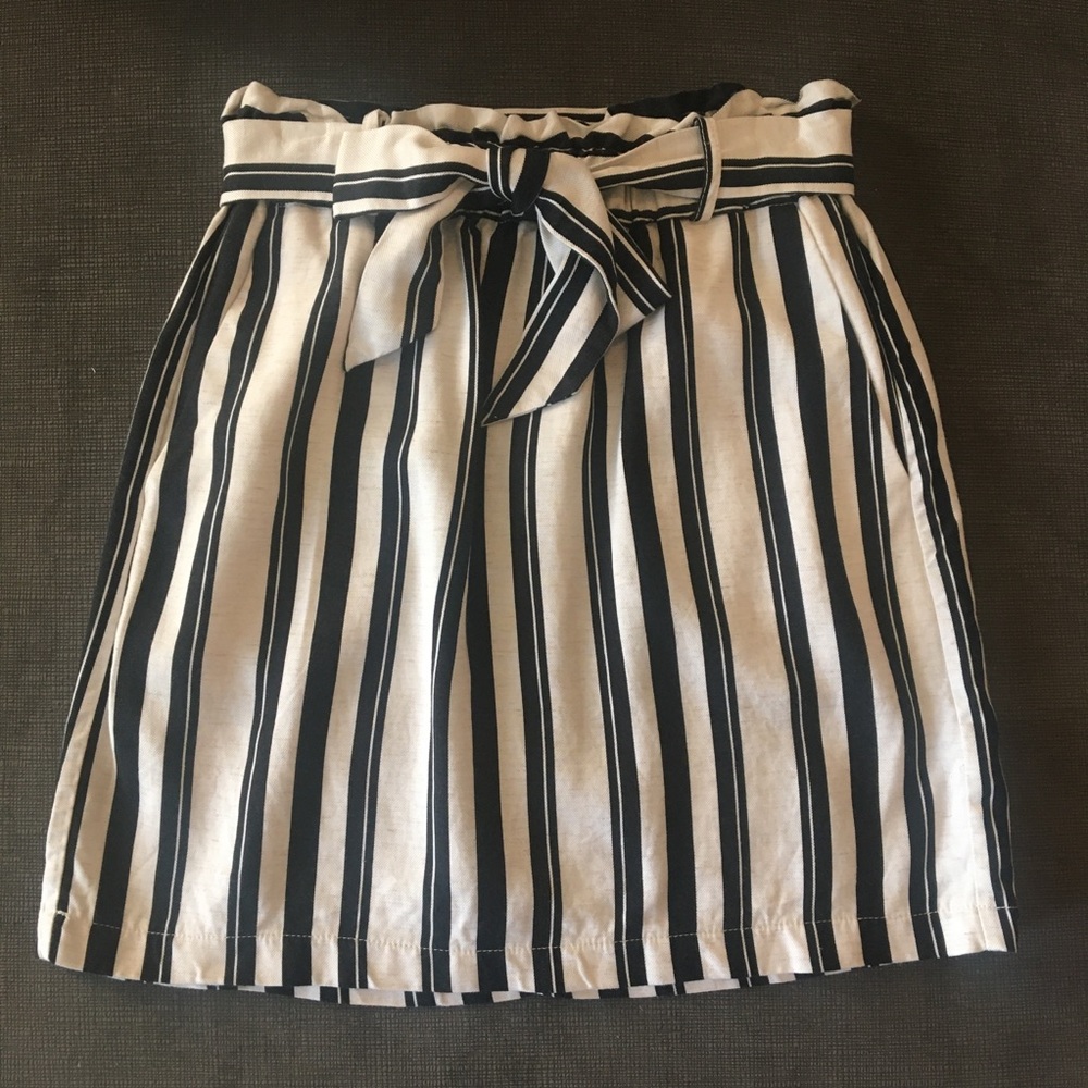 Topshop Striped Mini Skirt
